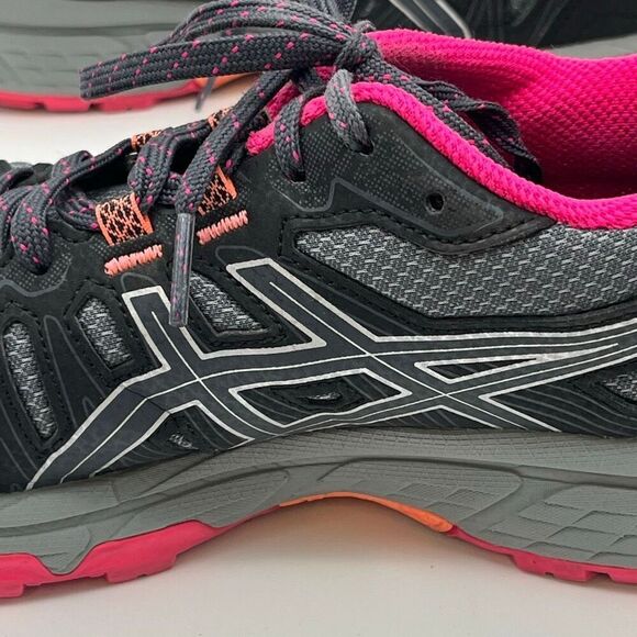 ASICS Womens Running Shoes 6.5 Black Pink Gel-Venture 7 Trail Arhletic Sneakers - Picture 15 of 15